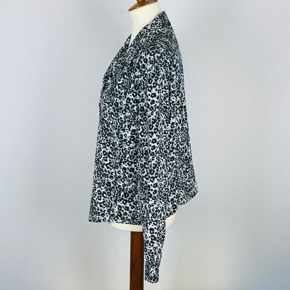 Vtg Haberdashery Leslie Fay Leopard Print Top Sz 14 Mob Wife Neutral Career - Picture 4 of 6